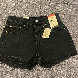Levi's Women's Jet Black Jean Shorts
